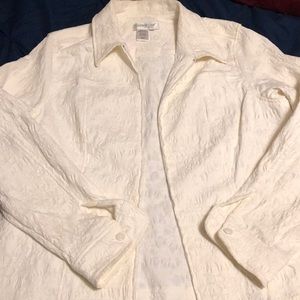White zippered jacket